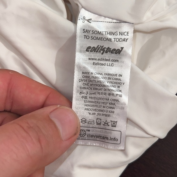 Edikted Corey Ruched Off Shoulder Long Sleeve Top, size XS - Picture 8 of 12